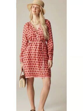 J. Crew Cabana mini dress in block-print ramie Size XS NWT $198